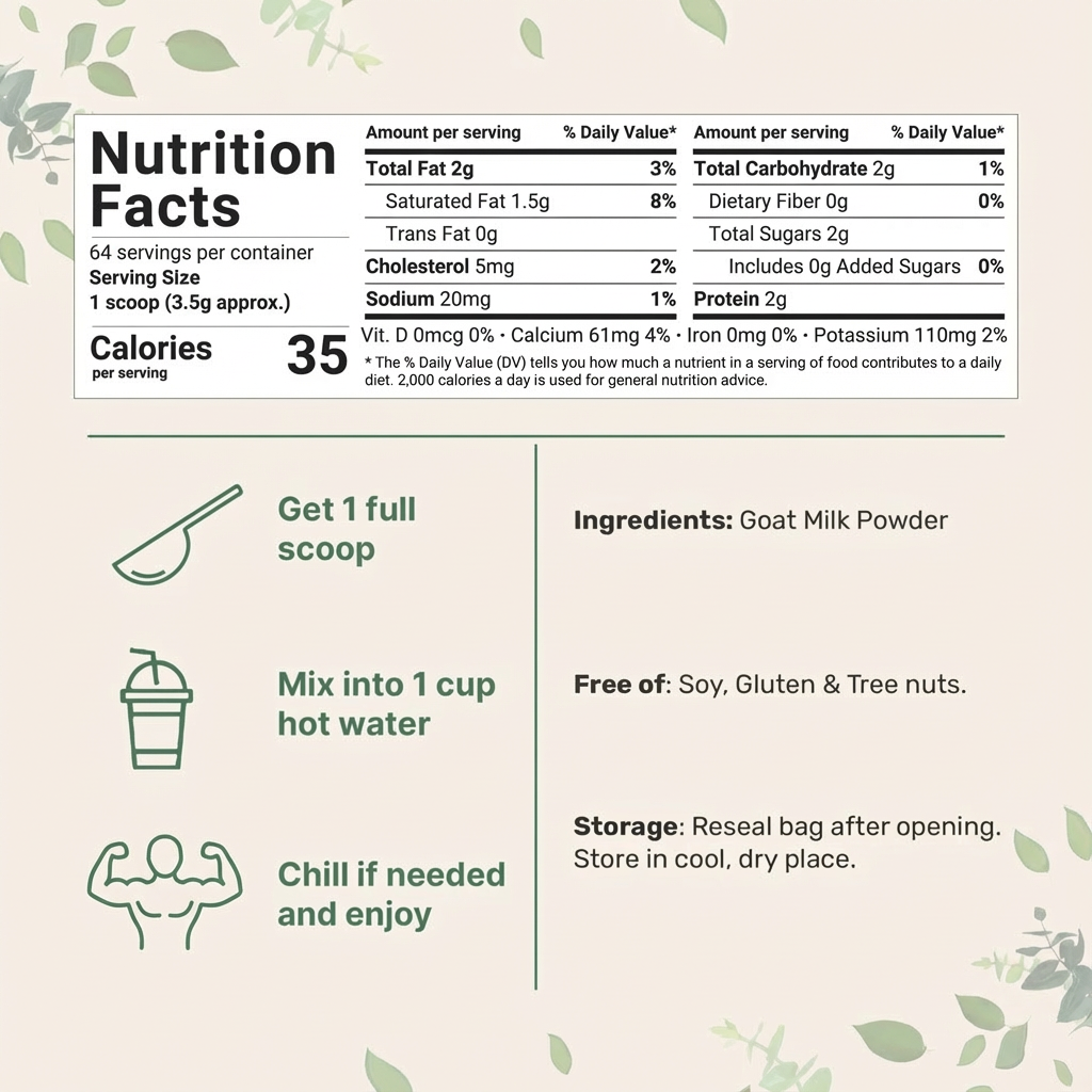 Potent Nutra™ Raw Goat Milk Powder